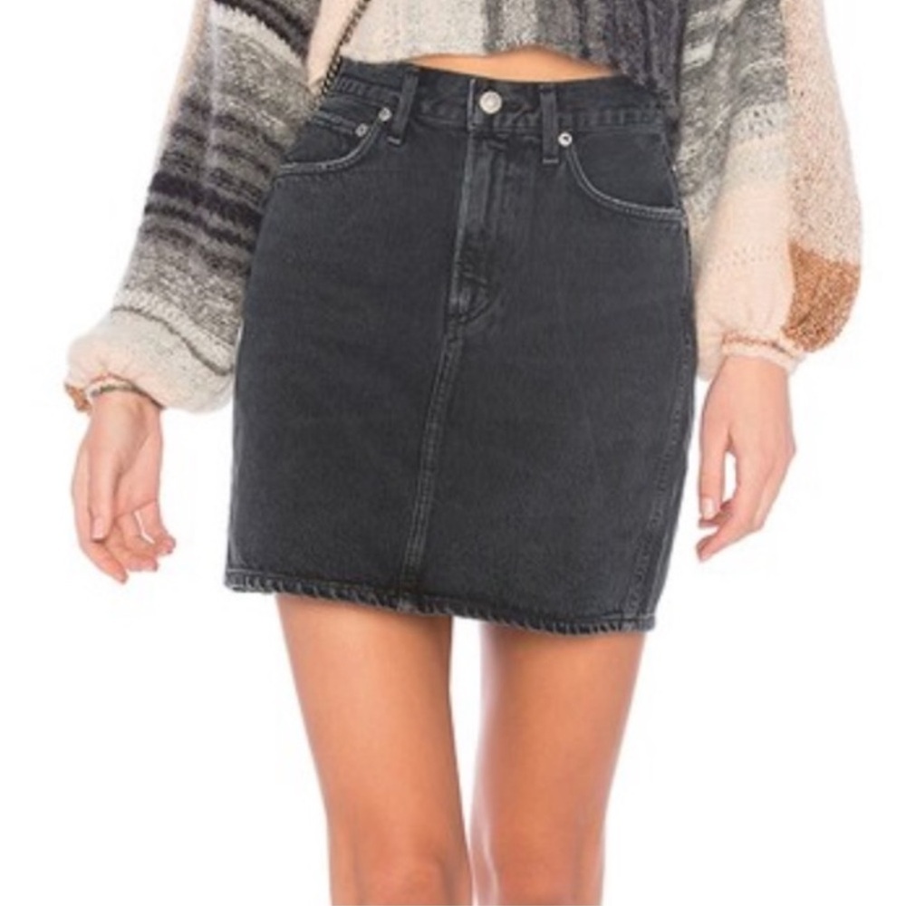AGOLDE Kat High Rise Pencil Mini Skirt - 28
